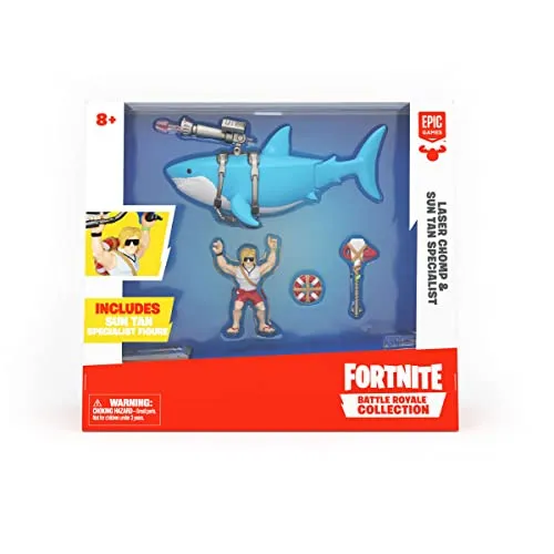 Fortnite Battle Royale Collection-Spielset mit Laser Chomp und Sun Ta - Merchandising für Fortnite-Fans, enthält exklusive Figuren und Zubehör für ein einzigartiges Spielerlebnis.