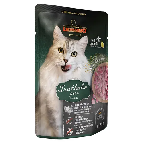 Leonardo Truthahn Pur 85 g, Katzenfutter, NEU