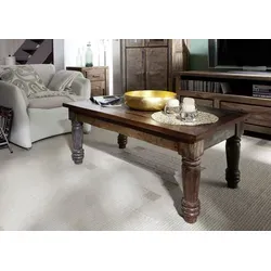 FABLE #06 Couchtisch aus Altholz - Romantischer Wohnzimmertisch aus massivem Altholz, fertig montiert und ideal für gemütliche Abende. Maße: 110x60x45 cm, perfekt für jeden Wohnraum.