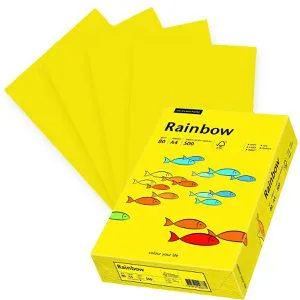 Papyrus Kopierpapier Rainbow 88042387, A4, 80g/qm, intensivgelb, 500 Blatt