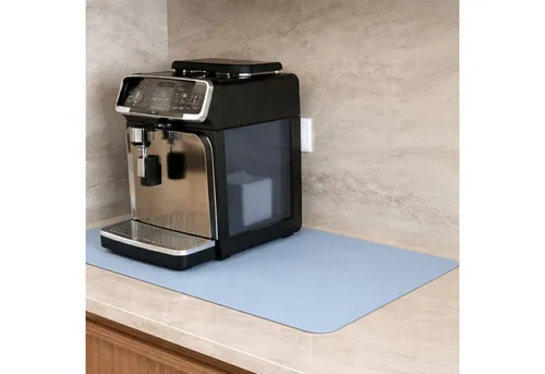 matches21 HOME & HOBBY Abtropfmatte Geschirr Abtropfmatte, in hellblau 40x60 cm, Saugstarke Spülmatte & Kaffeematte Leder-Optik