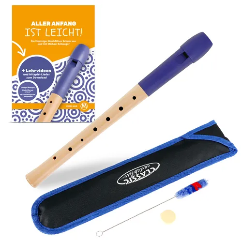 Classic Cantabile Pivella Blockflöte Set mit Flötenschule von Classic Cantabile