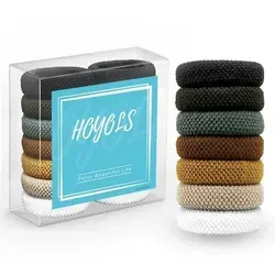 HOYOLS große nahtlose Haargummis für dickes Haar - Hochwertige Haargummis für perfekten Halt: Dehnbar und schonend für alle Haartypen. 7 herbstliche Farben für jede Gelegenheit – ideal für stilvolle Frisuren im Alltag oder besondere Anlässe.