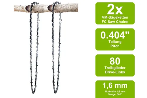 Sägeketten VM passend für Stihl 07S | 63cm 0.404 80TG 1,6mm 2