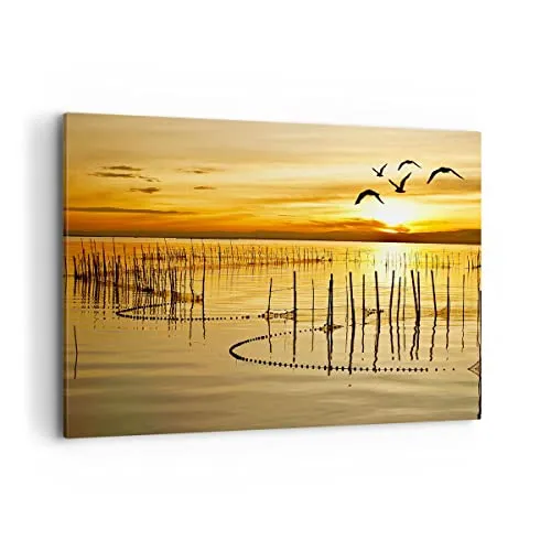 ARTTOR Bilder auf Leinwand 120x80cm Wandbild Landschaften Natur