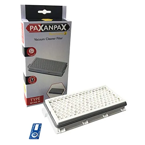 Paxanpax PFC1060 Anti-Allergie-Staubsaugerfilter mit Timestrip-Anzeige für Miele SF-HA50 9616280, S4000, S5000, S6000, S8000, Weiß