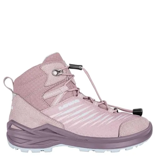 Lowa Zirrox II GTX Mid JR alt rosa/eisblau (5275) 24 - Sportlicher Kinderstiefel für Outdoor-Abenteuer mit GORE-TEX Membran für wasserdichten, winddichten und atmungsaktiven Schutz. Ideal für aktive Kids, die Komfort und Bewegungsfreiheit benötigen.
