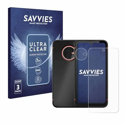 Savvies 6 Stück Schutzfolie für Gigaset GX4 Pro (Display+Kamera) Displayschutz-Folie Ultra-Transparent