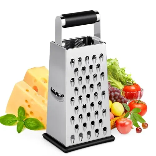VMUTGA Vierkantreibe, Käsereibe, Reibe Edelstahl, Handreibe/Hobel/Zerkleinerer