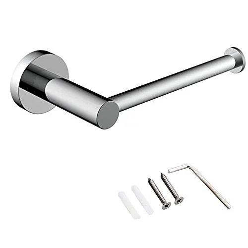 Toilettenpapierhalter aus Edelstahl Gebürstet Badzimmer WC Papierhalter Moderner Wandhalterung Klopapierhalter mit Schrauben für Bad und Küche Silber