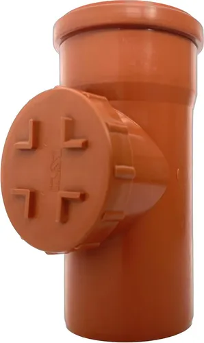 KG Revisionsrohr DN 110 PVC-U Verbinder | Reinigungsrohr | Revisionsöffnung | mit Dichtung | für externe Entwässerungssysteme