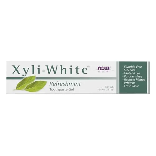 Now Foods I XyliWhite Gel I RefreshMint Zahnpasta I Fluoridfrei I Glutenfrei I 181g