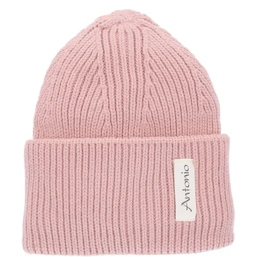 Antonio Winter Strickmütze Beanie mit Umschlag  rosé von Antonio