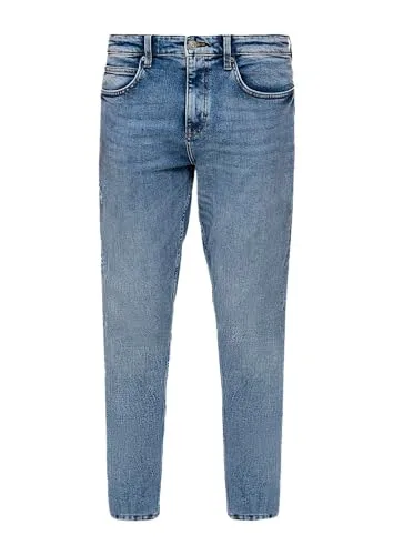 QS Jeans Shawn - Regular Fit Tapered Leg blau 30/34 - Jeans in hochwertiger Baumwollstretch-Qualität mit mittelhohem Bund und 5-Pocket-Design, ideal für lässige Outfits und optimalen Tragekomfort.