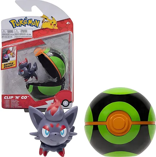 Jazwares PKW2658 - Pokémon Clip'n'Go Poké Balls - Zorua & Finsterball