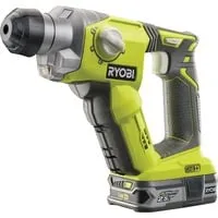 Ryobi R18SDS-L25S Akku-Kombihammer 18V - Bohrmaschine mit SDS-Plus Aufnahme, Teil des 18V ONE+ Systems für über 200 Elektrowerkzeuge; ideal für Bohren, Schrauben und leichte Meißelarbeiten.