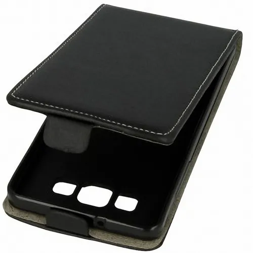 Flip Hülle Handy Schutz Huawei G8 Schwarz Leder Imitat Slim Flex Schale Bumper