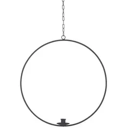Kerzenhalter Ring zum Aufhängen M schwarz