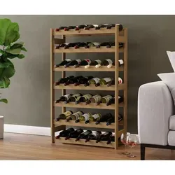 Lenmar Weinregal RW-1 aus Holz für 42 Flaschen - Weinregal aus massivem Holz, stabil und sicher für 42 Flaschen. Kompakte Größe, einfache Montage und natürliche Optik für stilvolle Lagerung.