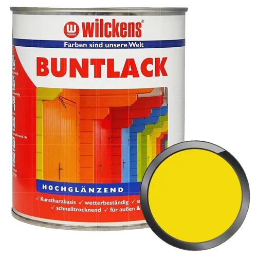 WILCKENS Buntlack Hochglänzend 0.375 Liter RAL 1021 Rapsgelb