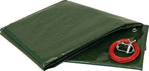 Poolabdeckung Standard für Rundpool Ø 4,50 - 4,60 m - Hochwertige Ganzjahresabdeckplane für runde Stahlwandpools, UV- und lichtundurchlässig, schützt vor Schmutz und Algen. Temperaturbeständig von -40° bis +70° C.