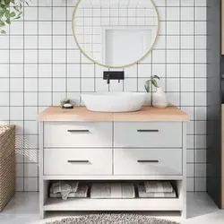 vidaXL Waschtischplatte 120x60 cm aus massivem Eichenholz von vidaXL