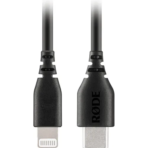 RODE SC21 USB C/Lightning Kabel 30 cm schwarz - Kabel (z.B. Drucker-, Schnittstellenk.) - Kompaktes 30 cm Kabel für eine einfache Verbindung zwischen USB C und Lightning Geräten. Ideal für einen aufgeräumten Arbeitsplatz ohne Kabelsalat.