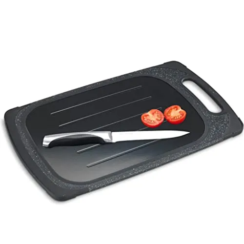 Maximex Wende-Auftau- & Schneidebrett, grau - Schneidebrett mit zwei Funktionen: Ideal zum Auftauen und Schneiden, platzsparend und hygienisch durch die graue Oberfläche.
