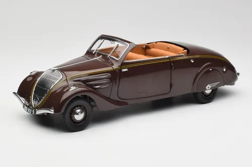 Peugeot 402 Eclipse Chocolate Norev 1/18 184873 - Modellauto im Maßstab 1/18, detailgetreu aus Metall, ideal für Sammler und Liebhaber klassischer Fahrzeuge, mit Originalverpackung.