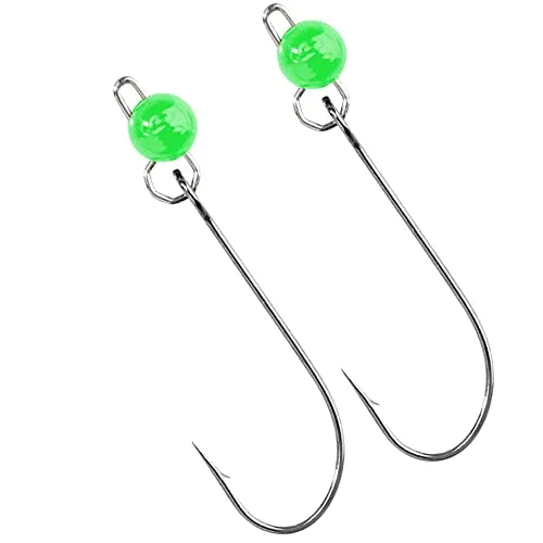 Balzer Tungsten Cheburashka mit Haken - 2 Jighaken, Größe/Gewicht/Farbe:Gr. 6/1.25g / Grün