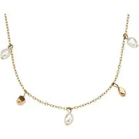 Skagen Damen Edelstahl Kette mit Karabinerverschluss - Moderne Kette aus poliertem Gold-Edelstahl, 40,6 cm lang und 0,45 cm breit. Ideal für elegante Outfits und täglichen Gebrauch.