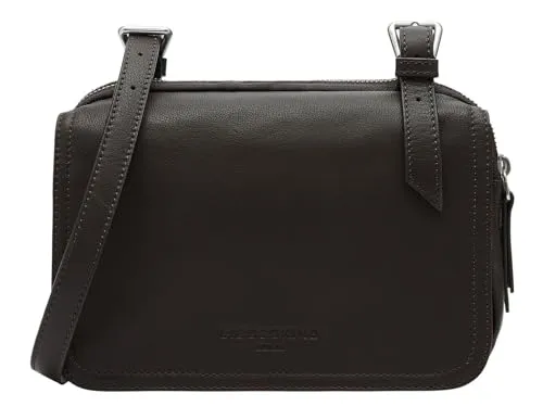 LIEBESKIND Berlin Damen-Umhängetasche „Mareike S“ I Crossbody Bag aus Leder mit verstellbaren Schulterriemen I Schultertasche, großzügige Fächer mit Reißverschluss I Shoulder Bag schwarz