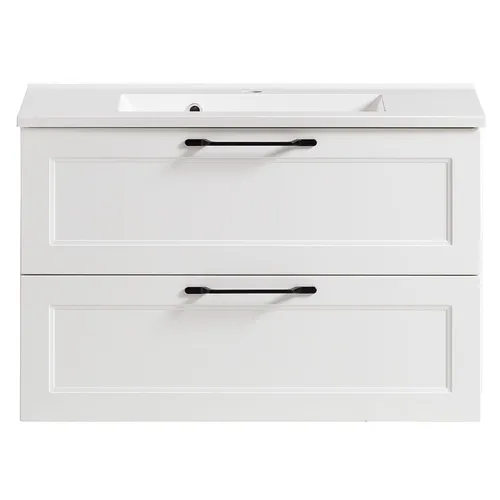 Waschtisch-Unterschrank 80 cm mit Waschbecken in Weiß