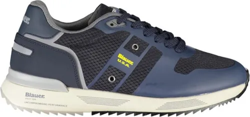 BLAUER Herren-Sportschuhe Blau Größe 45 - Sneaker mit kontrastierenden Details und Schnürsenkeln für optimalen Sitz. Ideal für sportliche Aktivitäten oder lässige Outfits, vereint Tragekomfort mit modernem Style.