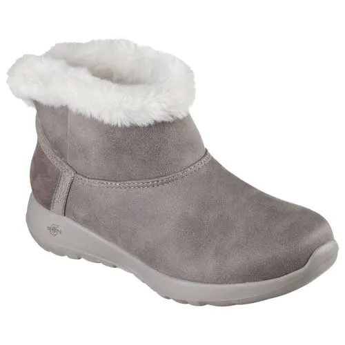 Skechers On-the-go Joy Stiefeletten Grau EU 38 - Wanderschuhe mit Skechers Hands Free Slip-ins® für einfaches Anziehen, veganem Leder und 3M® Scotchgard® Schutz. Ideal für kaltes Wetter und urbanen Chic!