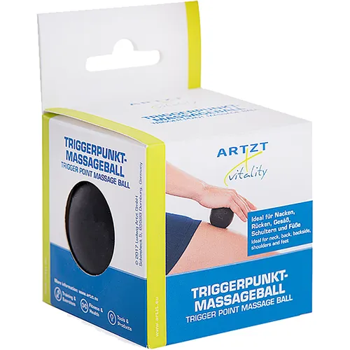 Artzt vitality Triggerpunkt Massageball (Größe 6CM, schwarz)