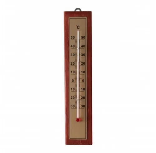 axentia Raumthermometer aus Holz, 22 cm - Elegantes Holz-Zimmerthermometer mit klarer Skala in Grad Celsius. Ideal zur Raumklimakontrolle in jedem Innenraum. Praktische Wandmontage und modernes Design.