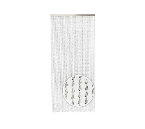 Kobolo Türvorhang CLEAR, 72 Stränge, 90x200cm - Raumteiler-Vorhang in transparentem Design, ideal für Insektenschutz und stilvolle Raumtrennung.