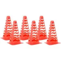 vidaXL Fußballkegel 6 Stk Stapelbar Orange 13x13x22,5 cm 4016328