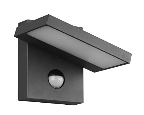Trio Leuchten LED Außen Wandleuchte Horton 226360142 - Lampen mit Bewegungsmelder und energiesparender 8 Watt LED, ideal für den Außenbereich dank IP54 Spritzwasserschutz und drehbarem Leuchtenkopf für optimale Ausleuchtung.