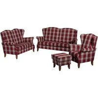 Max Winzer Verita 2,5-Sitzer Sofa rot - Elegantes 2,5-Sitzer Sofa aus hochwertigem Flachgewebe, ideal für jedes Zimmer. Bequeme Sitzfläche und stilvolle Buche nussbaum Füße.