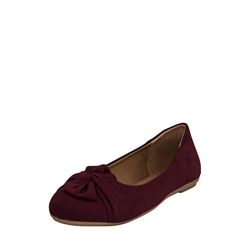Fitters Footwear 2.589641 Burgundy Ballerina - Elegante Ballerinas in Bordeaux von Fitters Footwear, ideal für moderne und klassisch-sportive Outfits. Aus Kunstleder mit bequemer F-Weite und rutschfester Kunststoff-Sohle.