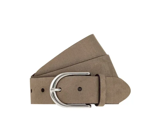 Vanzetti Ledergürtel grau-silberfarben 100 - Hochwertiger Gürtel aus 100% Leder in stilvollem greige mit Dornschließe, ideal für jeden Anlass und perfekt kombinierbar.