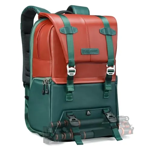 K&F CONCEPT Kamerarucksack 20L, Große Camera Backpack 15,6 Zoll Laptopfach, Spritzwassergeschutzt Fotorucksack mit Regenschutz, Kameratasche Groß für DSLR SLR
