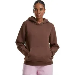 Urban Classics Ladies Fluffy Hoody chocolatebrown, XS - Kapuzenpullover für Damen, lässige Passform und individuell anpassbare Kapuze mit Kordelzug, perfekt für Streetwear und Freizeit.
