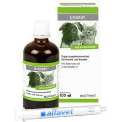 Urostat Flüssigkeit für Hunde und Katzen - 100 ml, unterstützt die Harnwegsgesundheit und fördert das Wohlbefinden Ihrer Haustiere