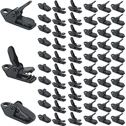 Zelt Clips Set - 50 Stück Winddichte Planenhalter Clips - Zeltplanen Zubehör: 50 starke Kunststoff-Klammern mit Alligator-Mund für sicheren Halt. Ideal für Camping, Vordächer und Wohnwagen, langlebig und leicht.