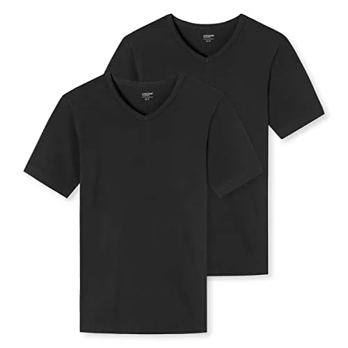 Uncover by Schiesser - Unterhemd/Shirt Kurzarm - 2er Pack (S Schwarz)