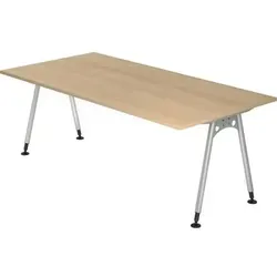 Schreibtisch A-Serie | Höhenverstellbar mit Kabelwanne von Hammerbacher