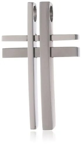 Boccia Damen-Anhänger Titan Kreuz Pol/Sat 0733-02 von Boccia Titanium